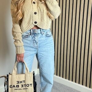 Nicole Cropped Knit Cardigan