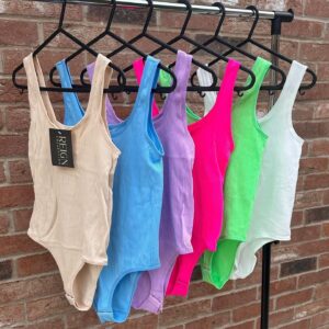 Nova Ribbed Round Neck Bodysuit