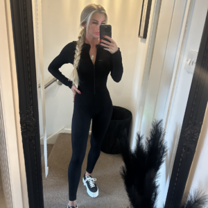 Jodie Long Sleeved Ribbed Jumpsuit